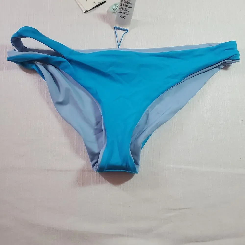 L*Space Nancy Lee Bitsy Bikini Bottom Blue Swimsuit Size Medium M NWT Retail $88